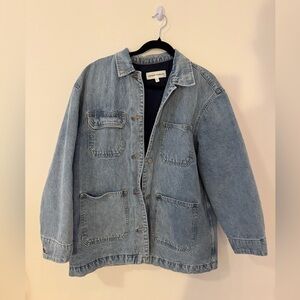 Aritzia Denim Forum Oversized Blue Jean Jacket